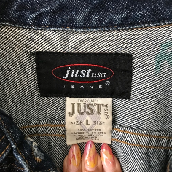 Rare Vintage Jean Jacket with Patches - Vietnam L - Picture 6 of 9